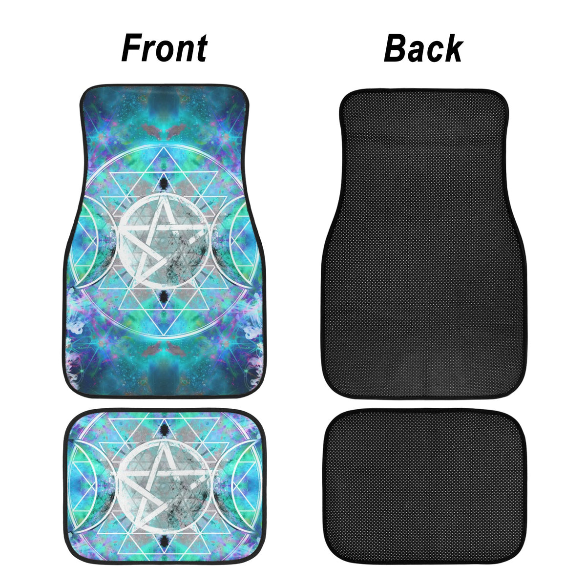 Katerina's Now and Forever Triple Goddess Meditations 4-Piece Car Floor Mats （Customized Separately）| Ships from USA