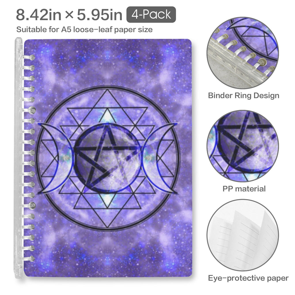Katerina's Triple Goddess Magickal Desires Loose-Leaf Notebooks ( Cover Print, 4-Pack ) | Ships from USA