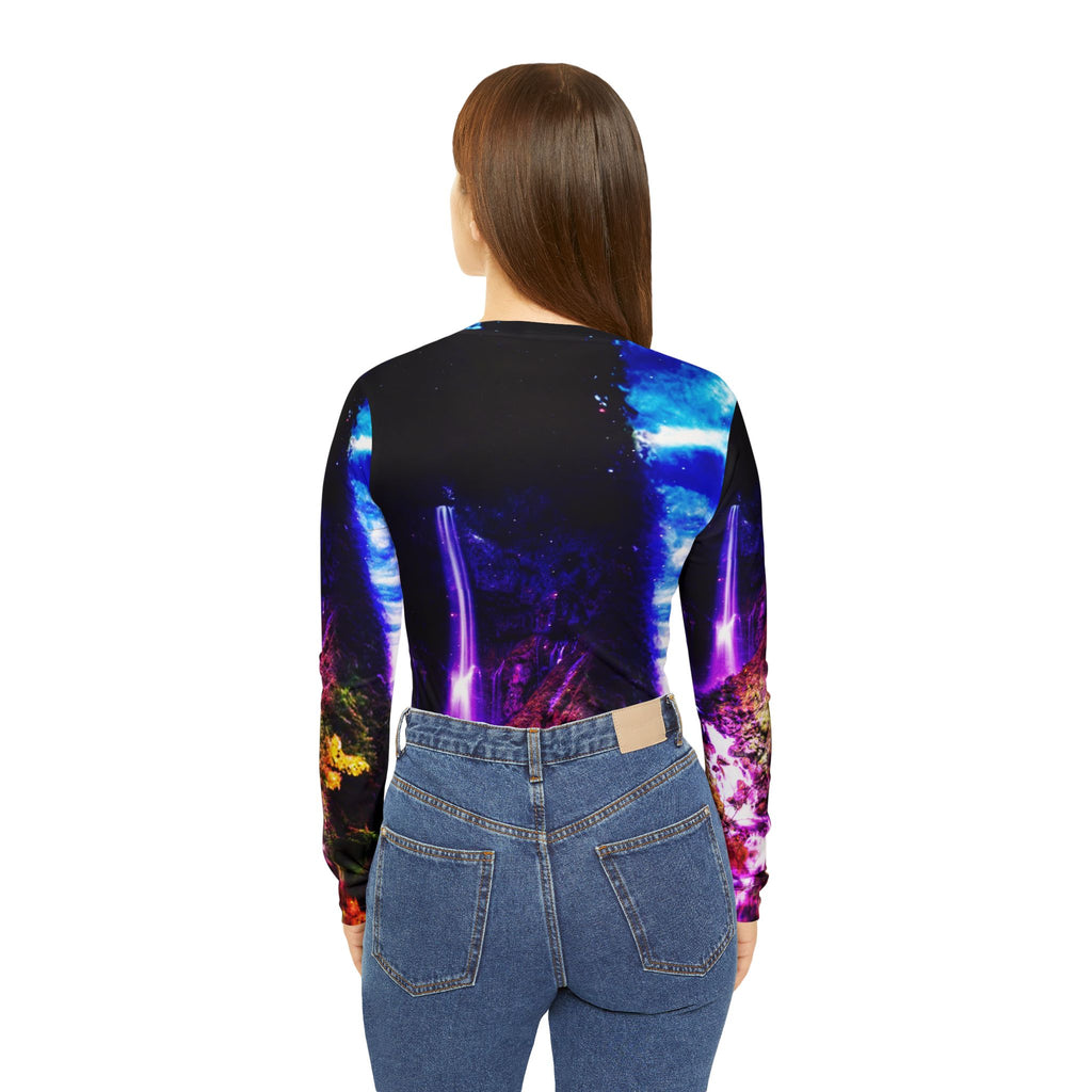 Creation's Heaven Abalone Lake Dreams Women's Long Sleeve V-neck Shirt