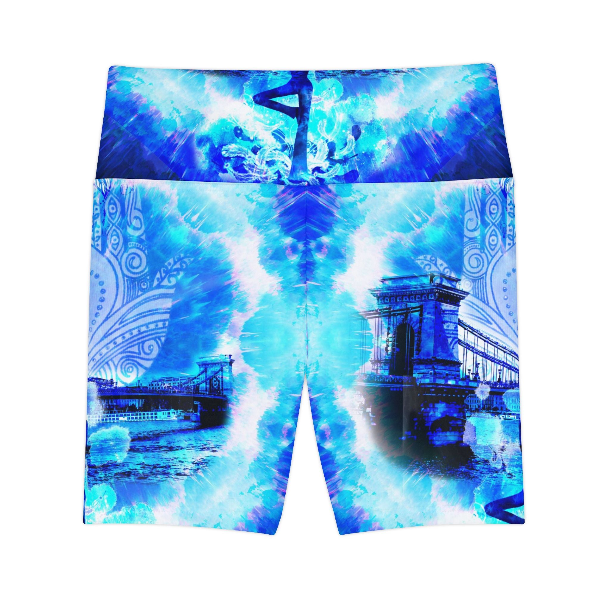 Amen Jin's Blue Sun Budapest Meditations Women's Workout Shorts