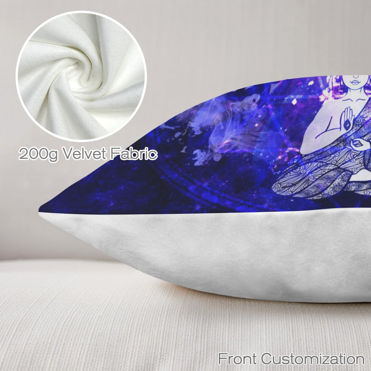 Katerina’s Dragon's Eye Desires Buddha Meditations Custom Pillow Cases 18" x 18" (2-Pack) | Ships from USA
