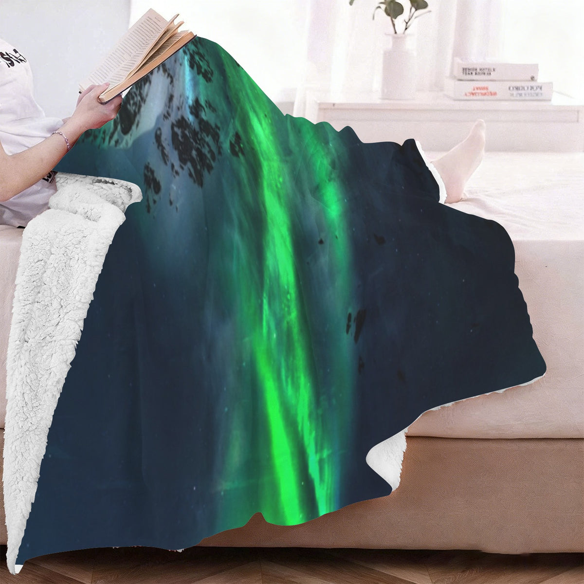 Song of the Mountain Dreams Sherpa Fleece Blanket 60" x 80" | Ships from USA