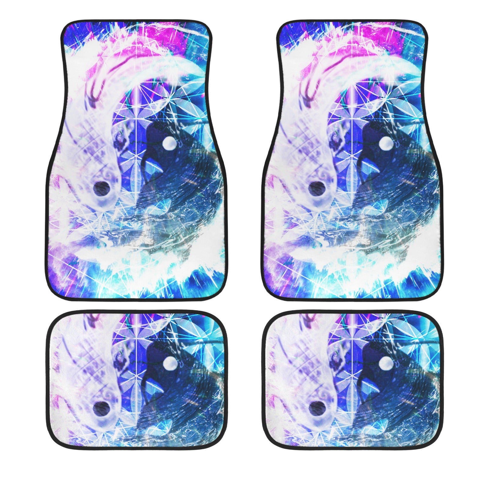 Creation's Koi Meditations 4-Piece Car Floor Mats （Customized Separately）| Ships from USA