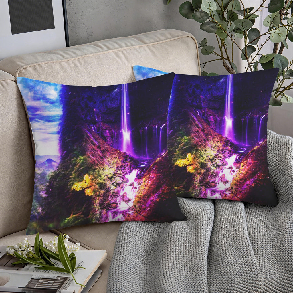 Creation's Heaven Abalone Lake Dreams Custom Pillow Cases 18" x 18" (2-Pack) | Ships from USA