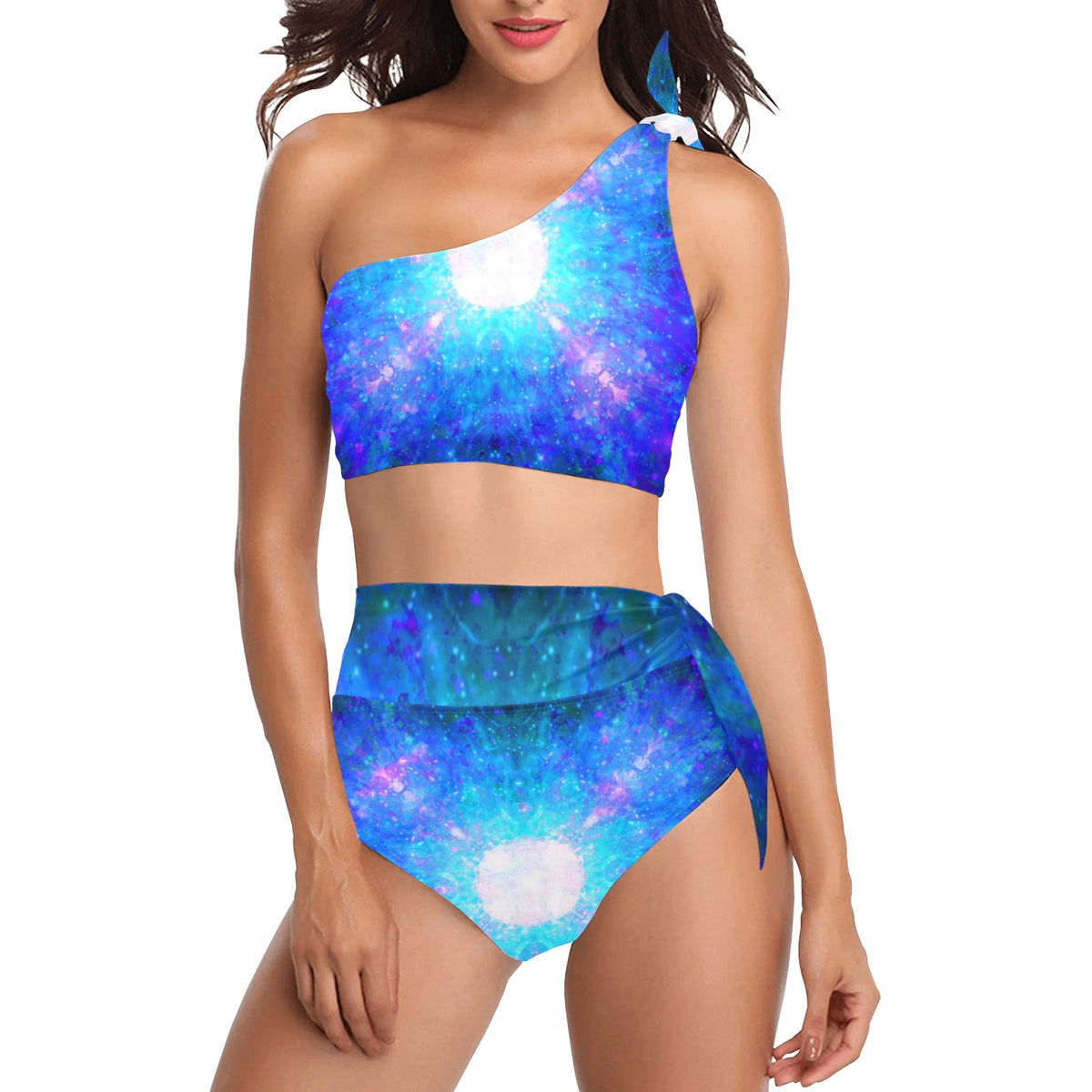 Amen Jin's Memories of Yesterday Desires High Waisted One Shoulder Bikini Set (S16)