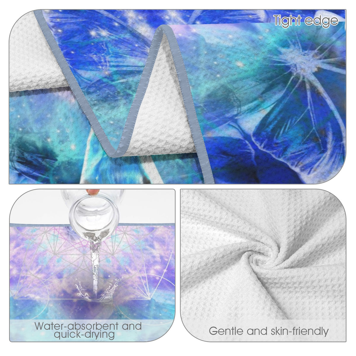 Amen Jin's Katerina's Eros & Psyche Metamorphosis Meditations Waffle Weave Bath Towel 29" x 58" | Ships from USA