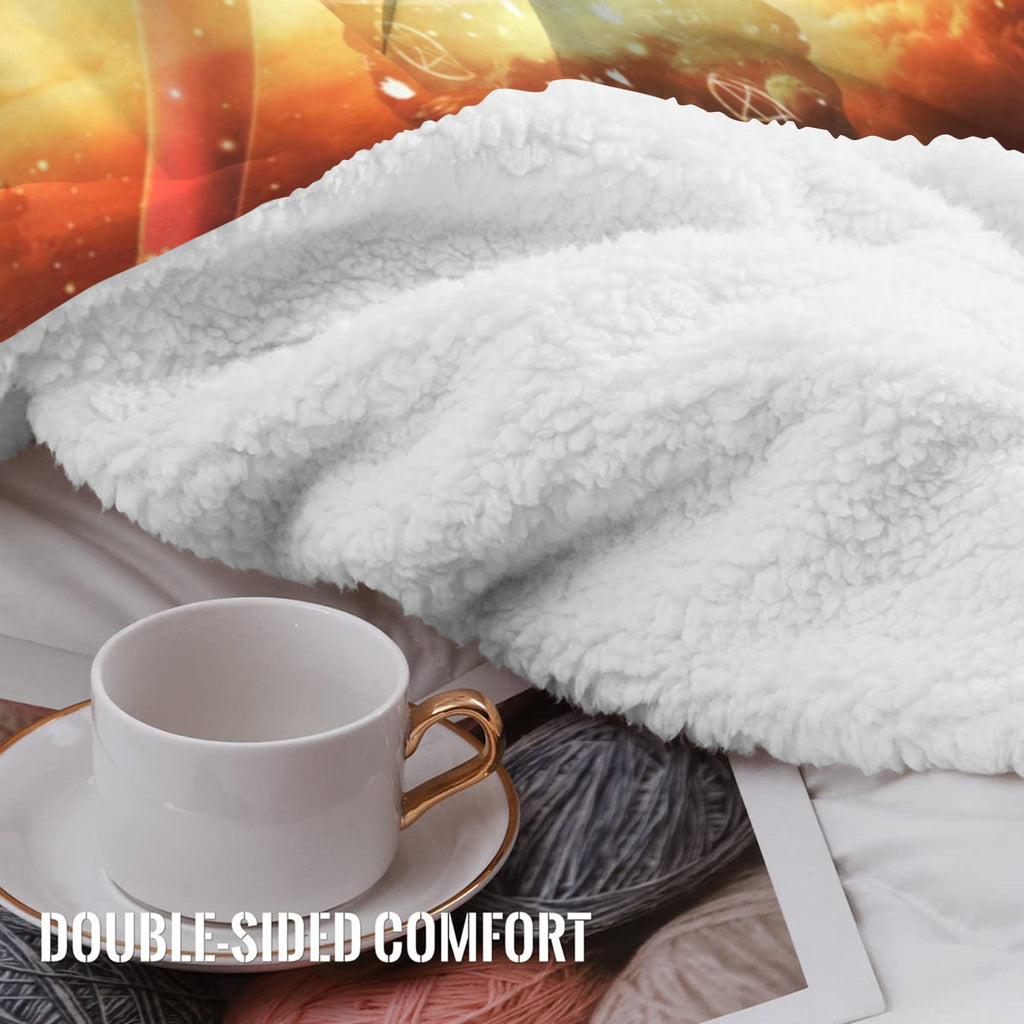 Samhain Magical Night Dreams Sherpa Fleece Blanket 60" x 80" | Ships from USA