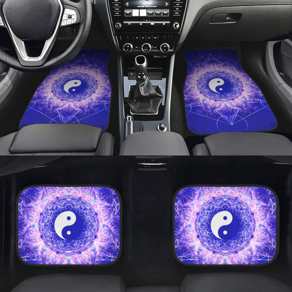 Katerina's Uncertanty in Time & Space Yin Yang Meditations 4-Piece Car Floor Mats （Customized Separately）| Ships from USA