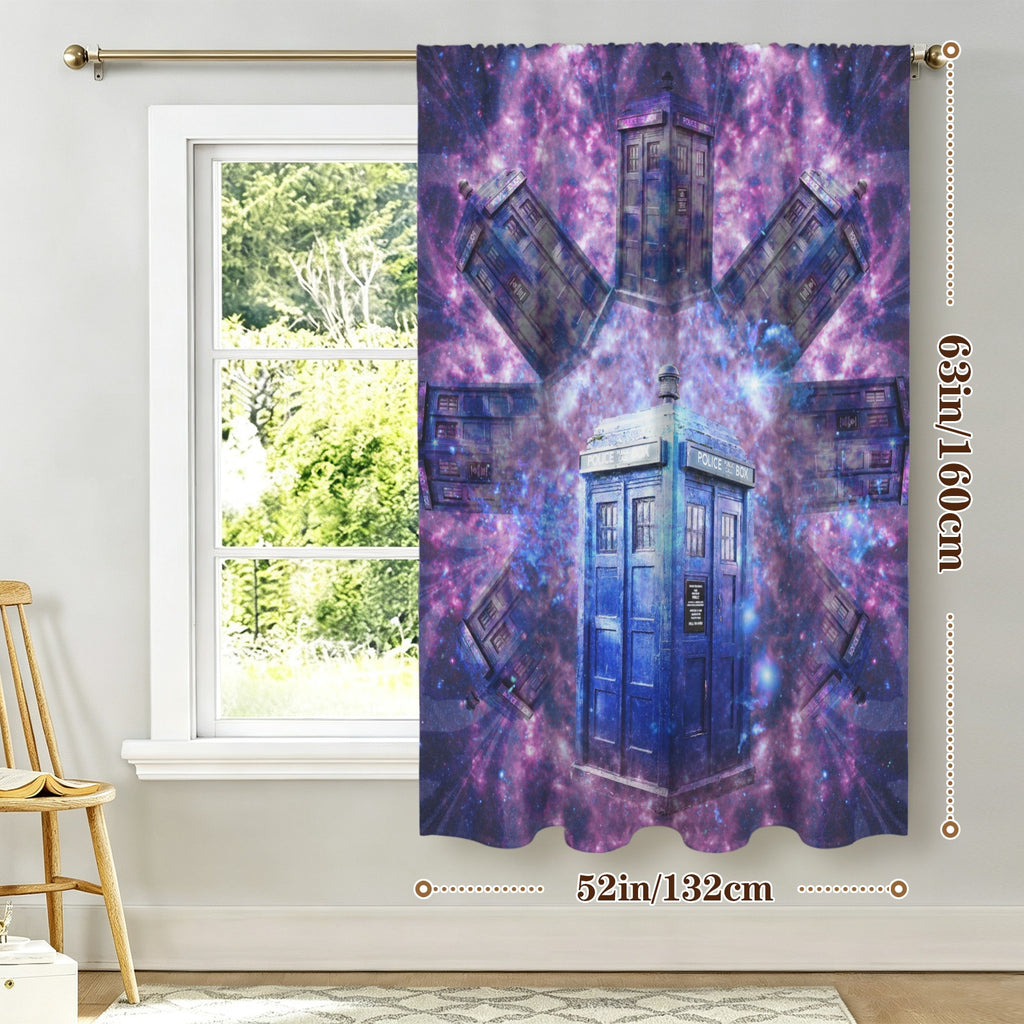Katerina's Through Time & Space Doctor Desires Window Curtain 52" x 63" ( 1 Piece ) | Ships from USA
