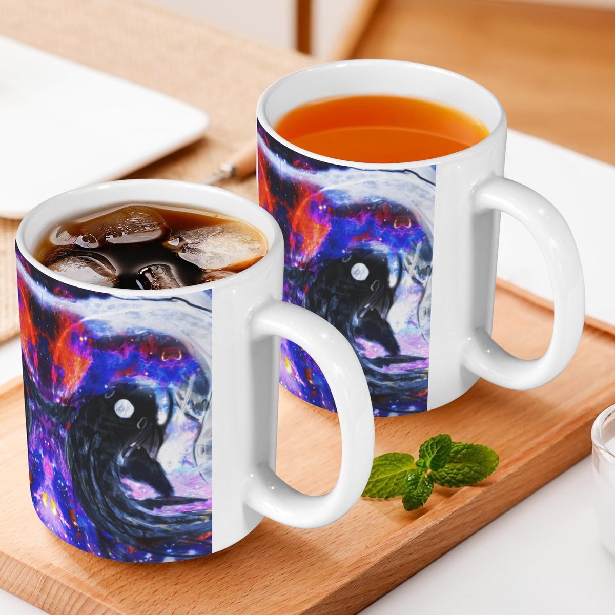 Katerina's Cassandra Koi Desires Custom White Mug(11OZ)(Set of 2) | Ships from USA