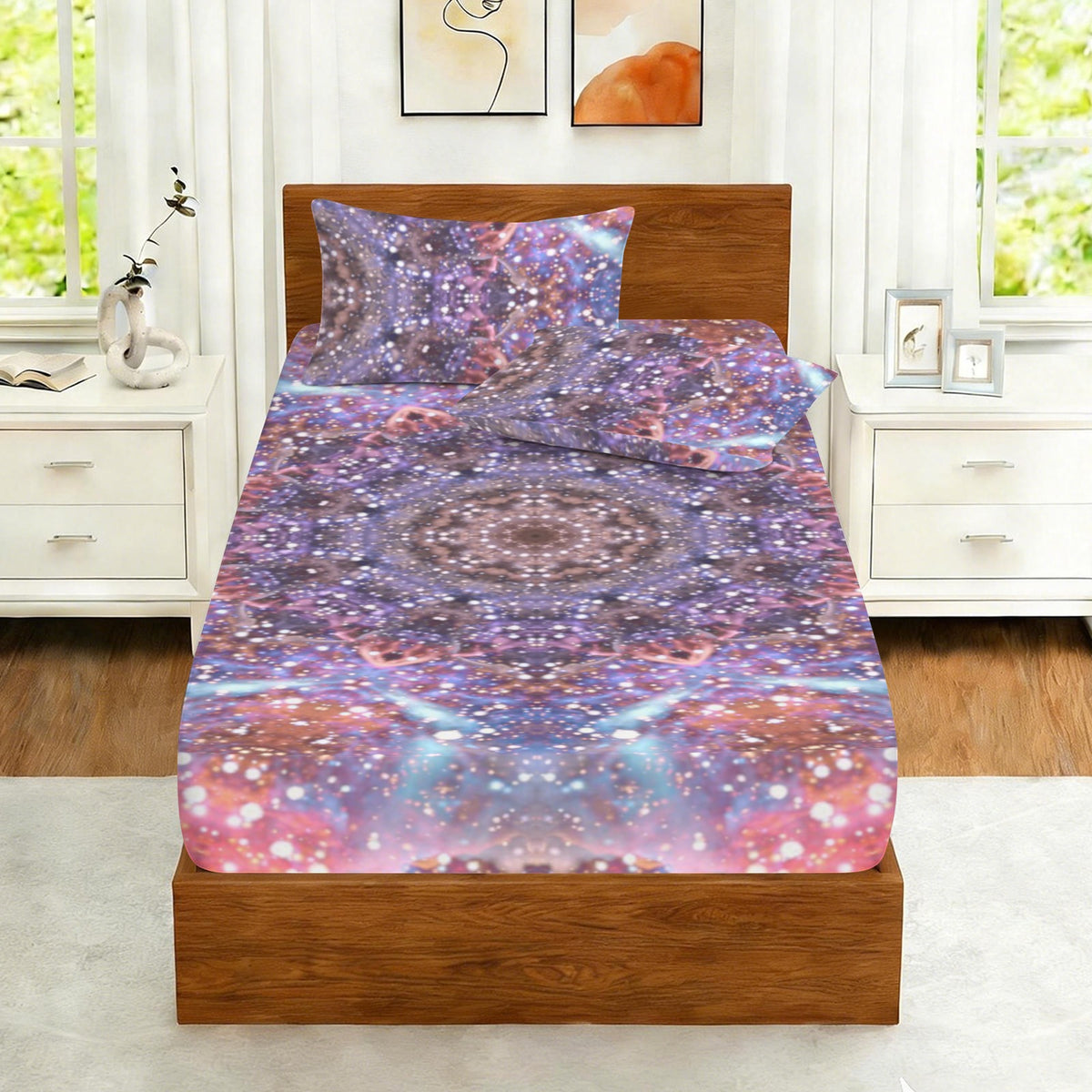 Katerina's Fiesta Desires Twin Bedding Set (Fitted Sheet + Pillowcases) | Ships from USA