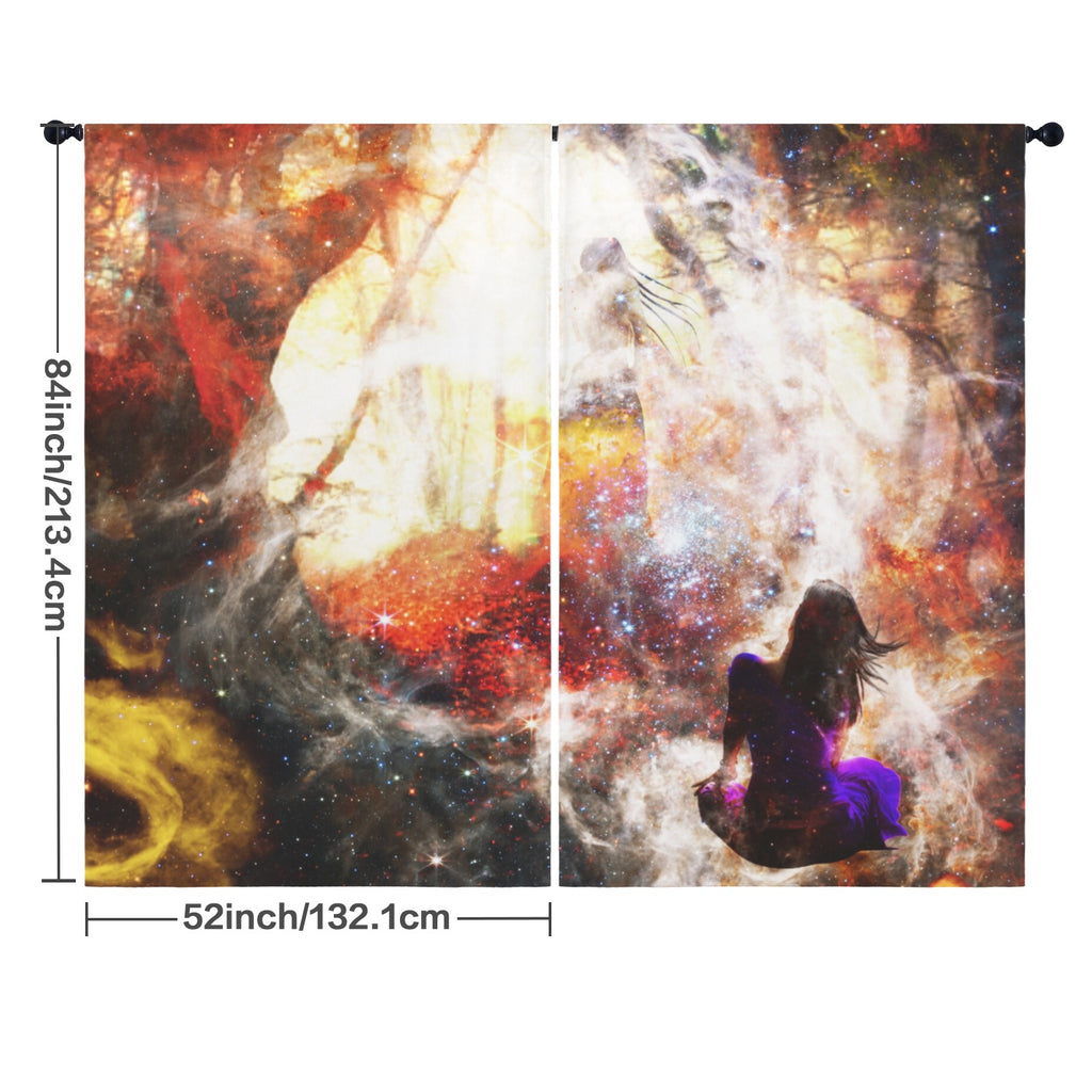 Hallow's Hocus Pocus Dreams Floor-To-Ceiling Curtain 52x84inch | Ships from USA