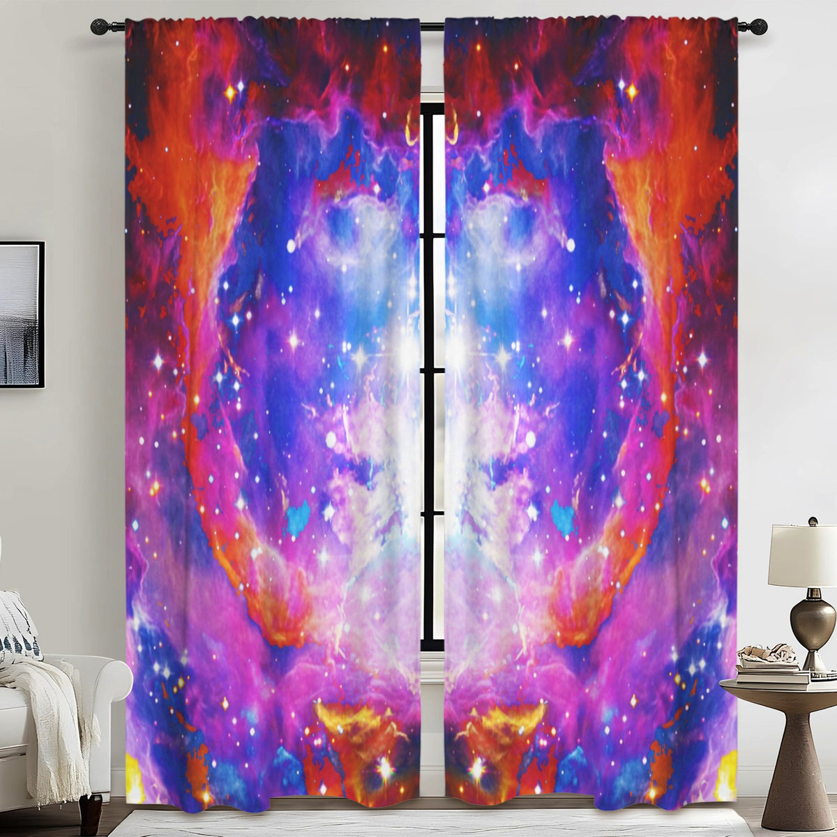 Katerina's Cassandra Desires Floor-To-Ceiling Curtain 52x84inch | Ships from USA