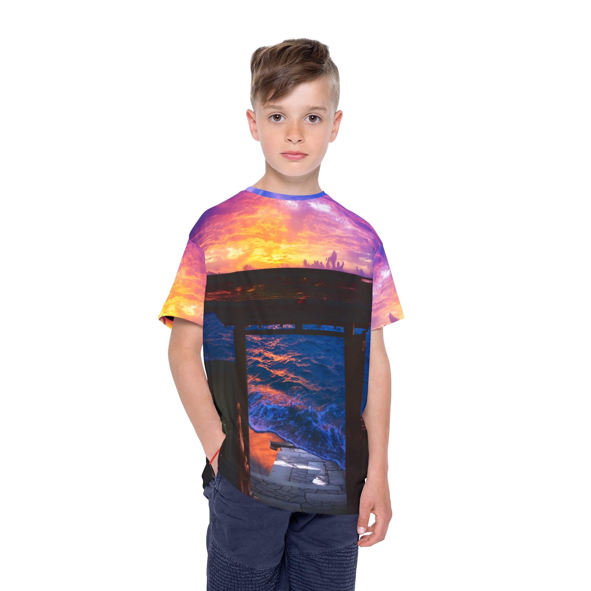 Sunset at Paradise Dreams Kids Sports Jersey