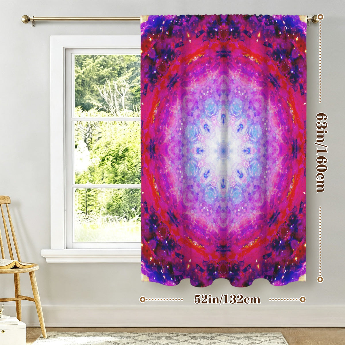 Katerina's Citadel Desires Window Curtain 52" x 63" ( 1 Piece ) | Ships from USA