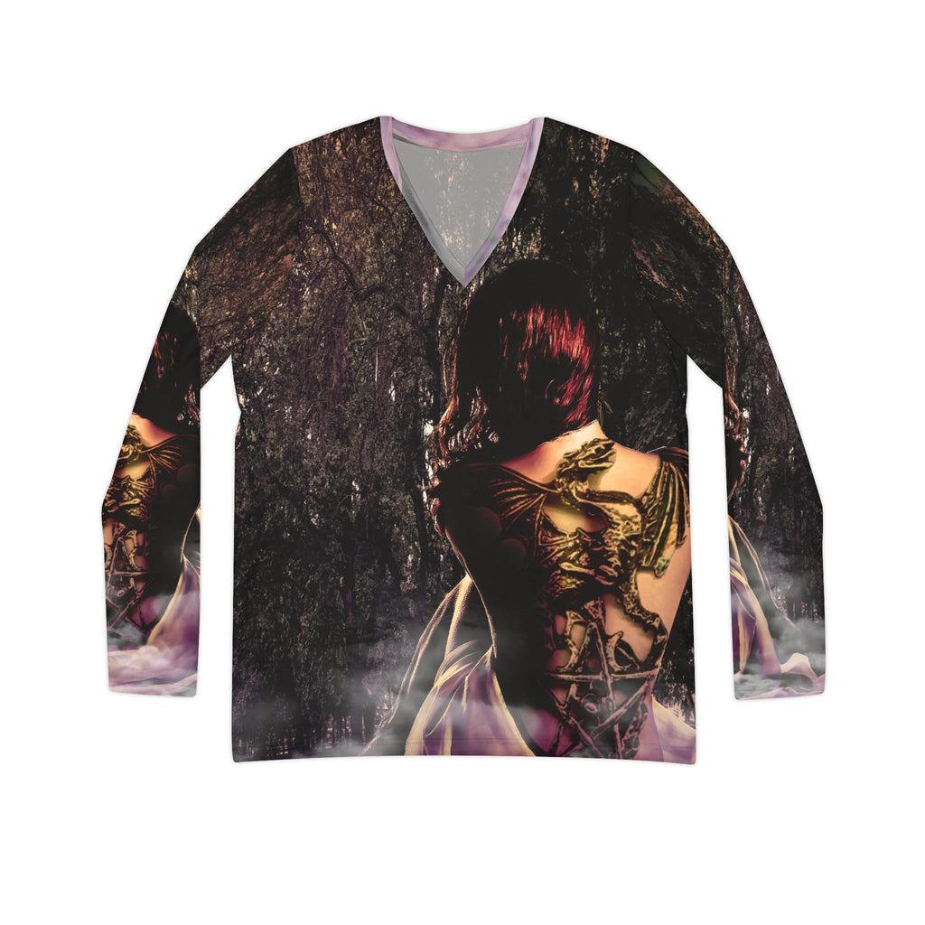 Samhain Eve Dreams Women's Long Sleeve V-neck Shirt