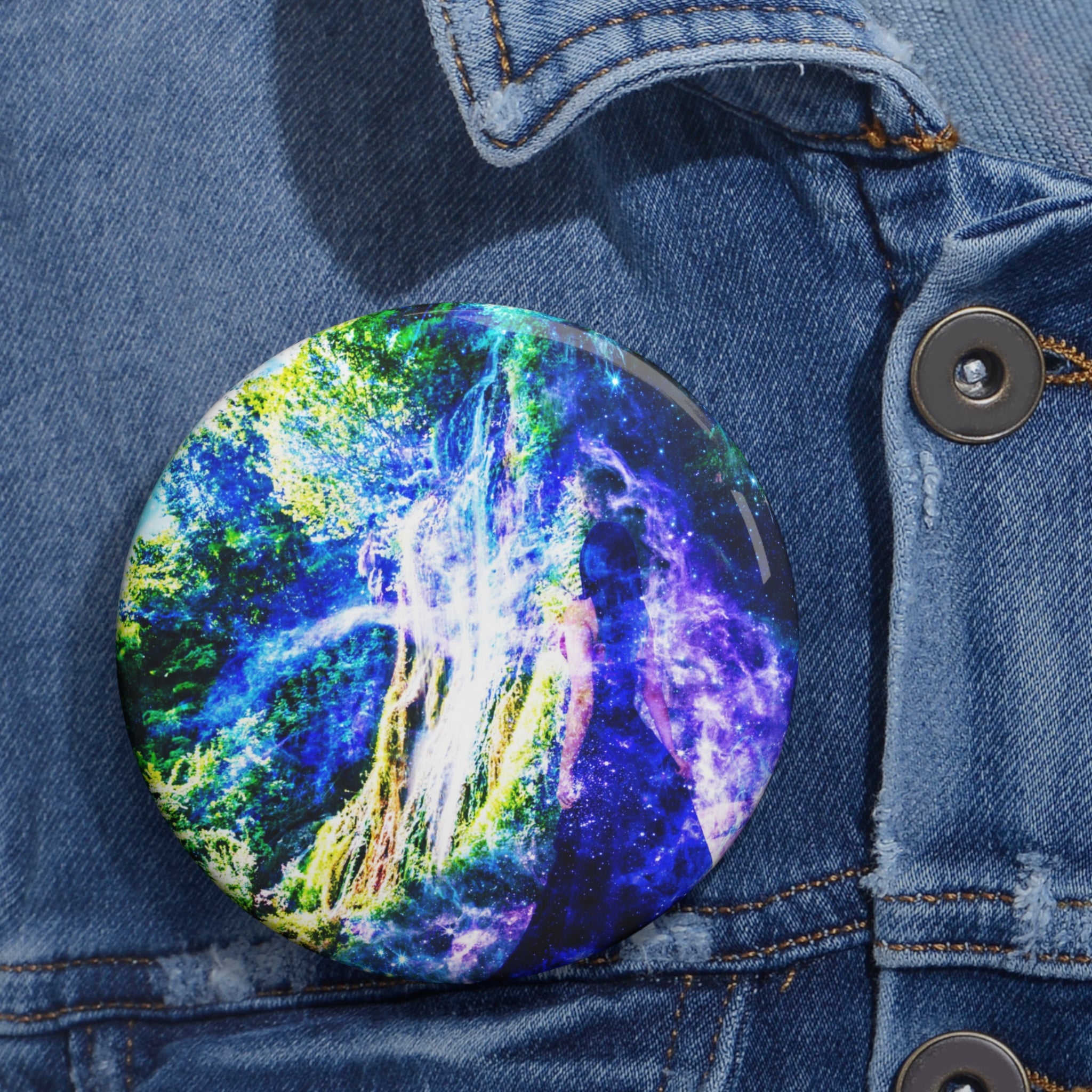 Katerina's Venio Domum Cascada Clocota Dreams Pin Button