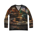Breathe Again Tranquil Garden Dreams Women's Long Sleeve V-neck Shirt