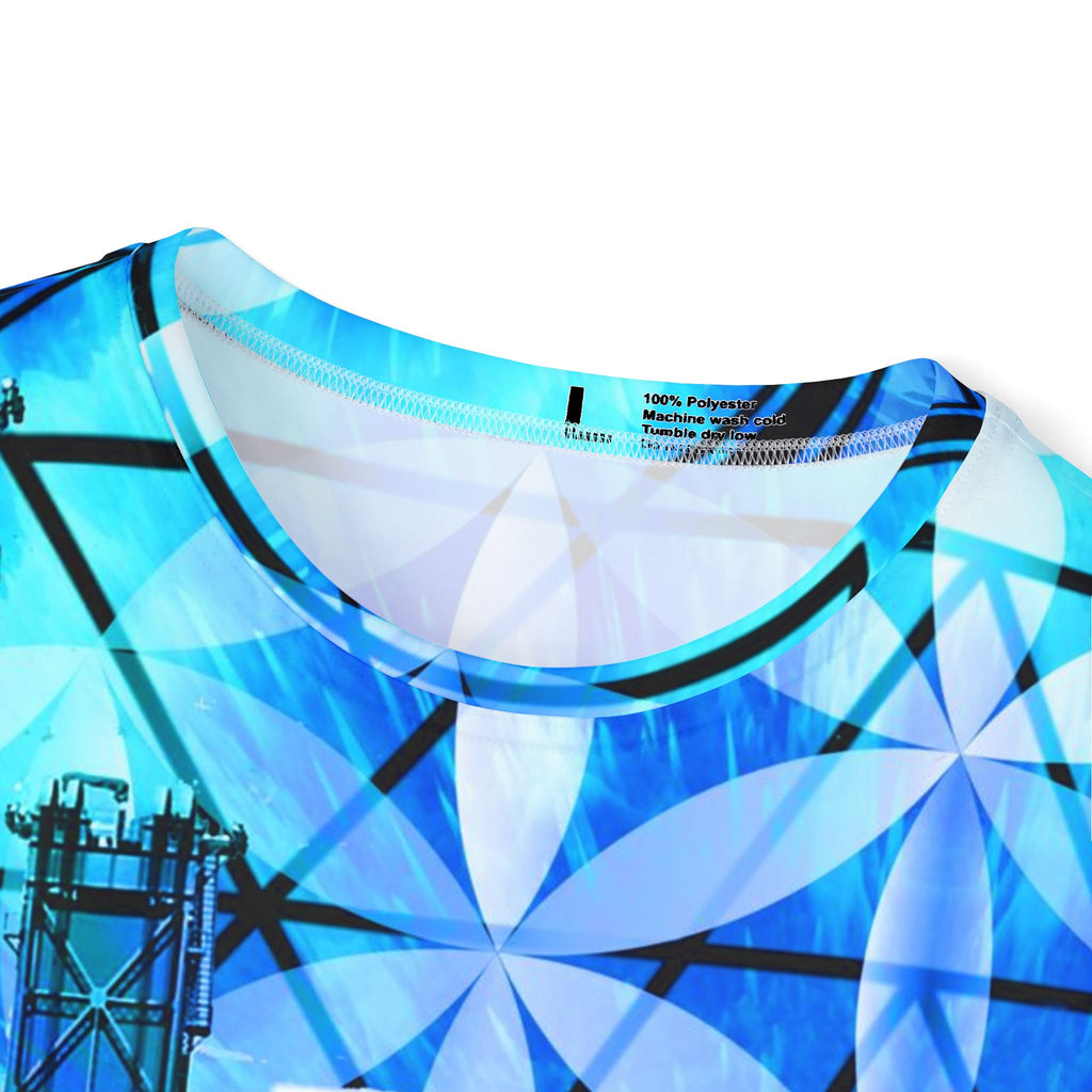 Amen Jin Blue Fire Portland Meditations Men's Sports Jersey