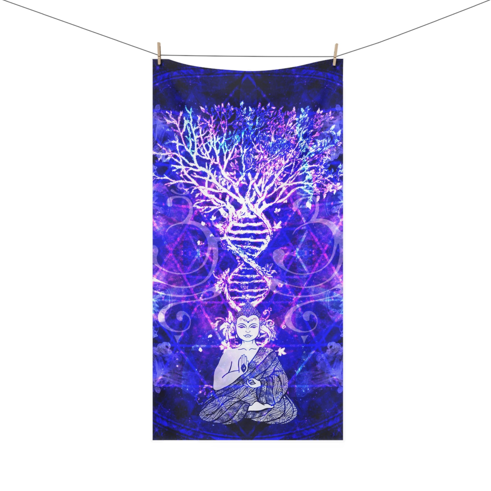 Katerina's Dragon's Eye Buddha Meditations Mink-Cotton Towel
