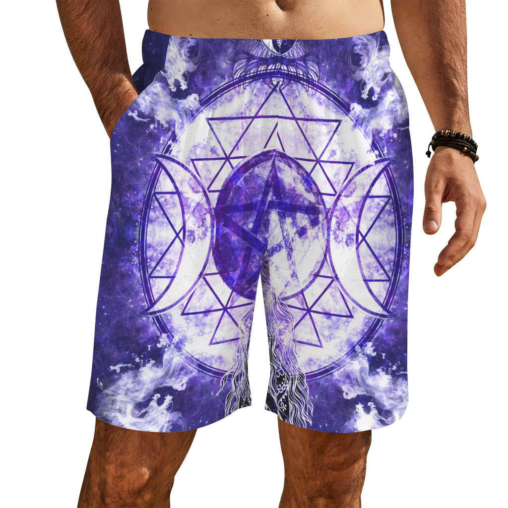 Katerina's Dragon's Eye Magickal Awakening Meditations Men's All Over Print Beach Shorts (Sets 26) | Ships from USA