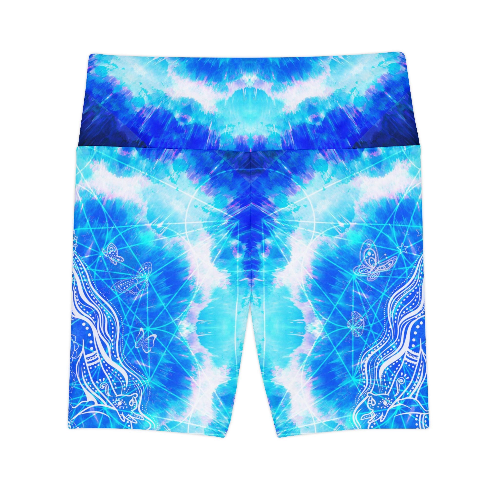 Amen Jin's Blue Sun Cosmic Meditations Women's Workout Shorts