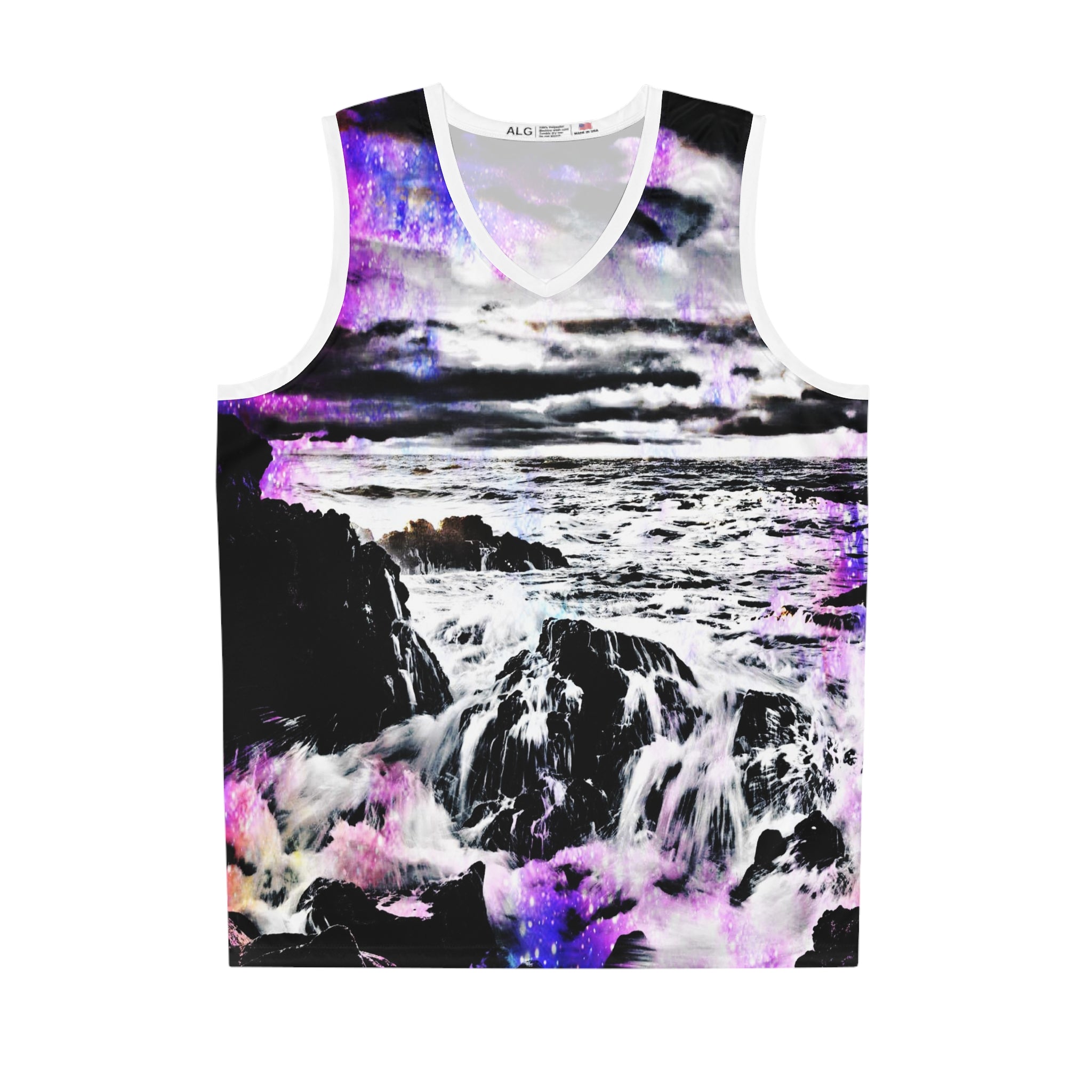 Rainbow Universe Cosmic Falls Dreams Basketball Jersey