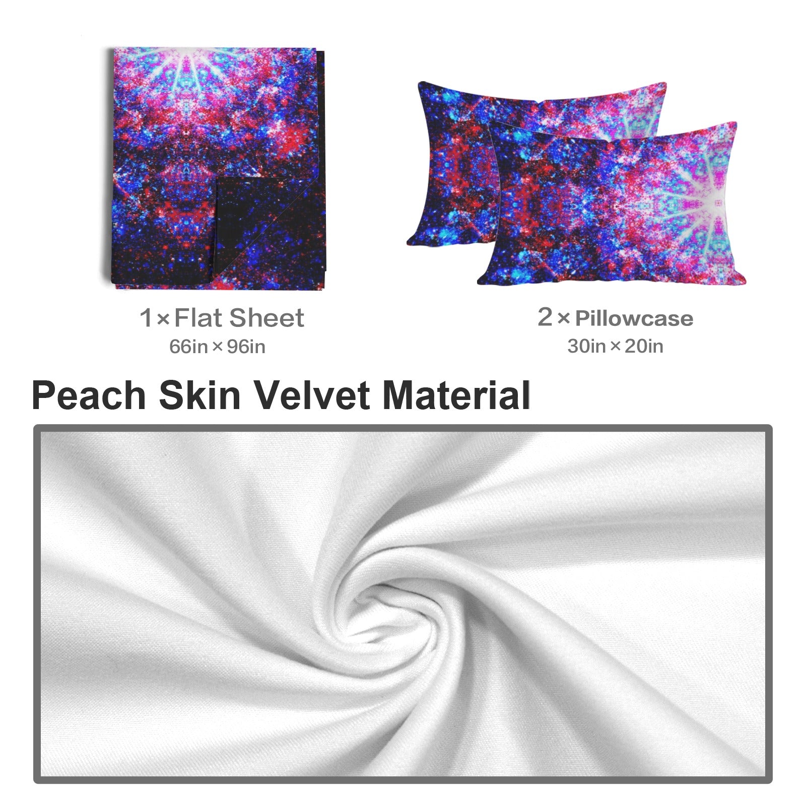 Katerina's Founder's Desires 3-Piece Bedding Set (Bed Sheet + Pillowcases)  | Ships from USA