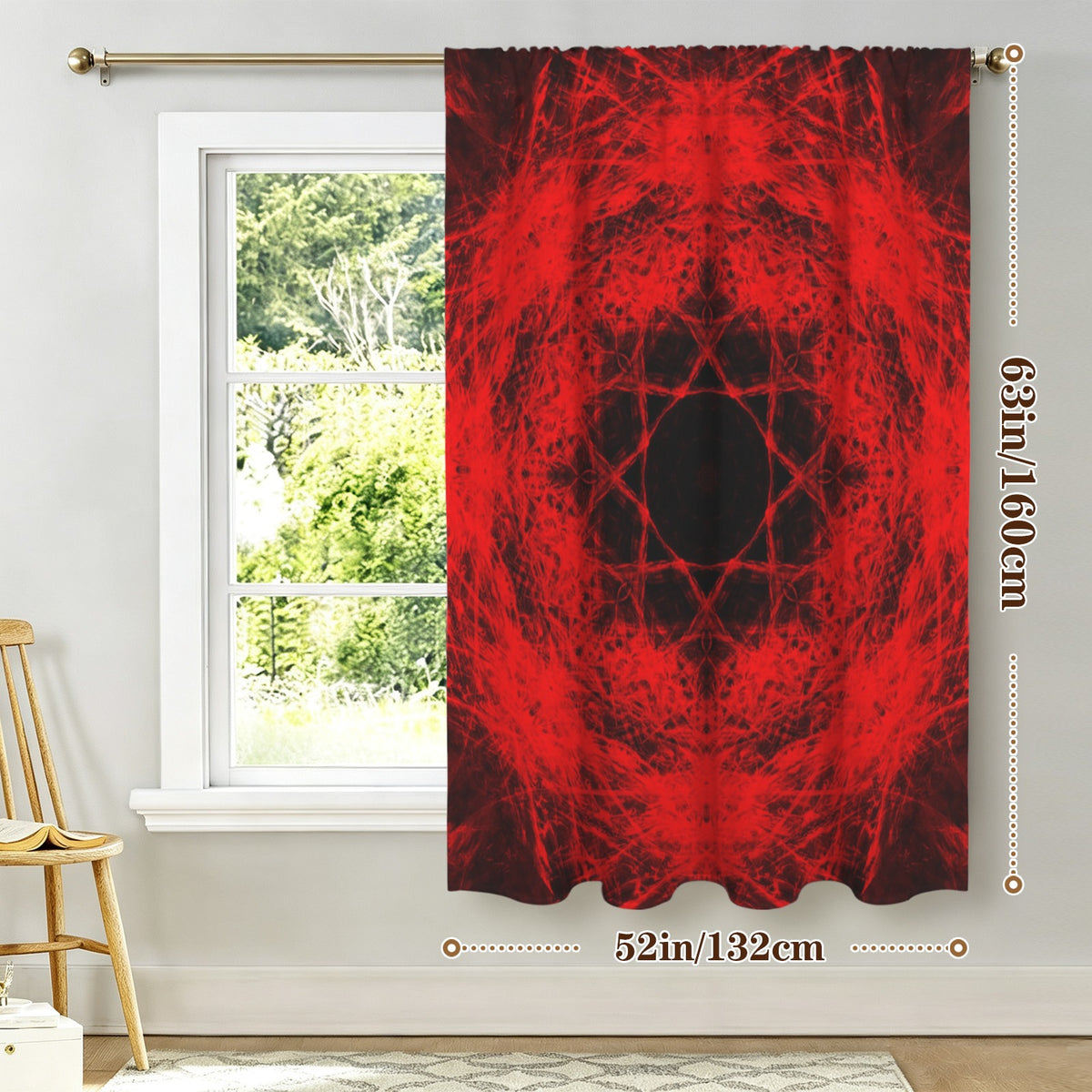 Katerina's Waiting for Hello Desires Window Curtain 52" x 63" ( 1 Piece ) | Ships from USA