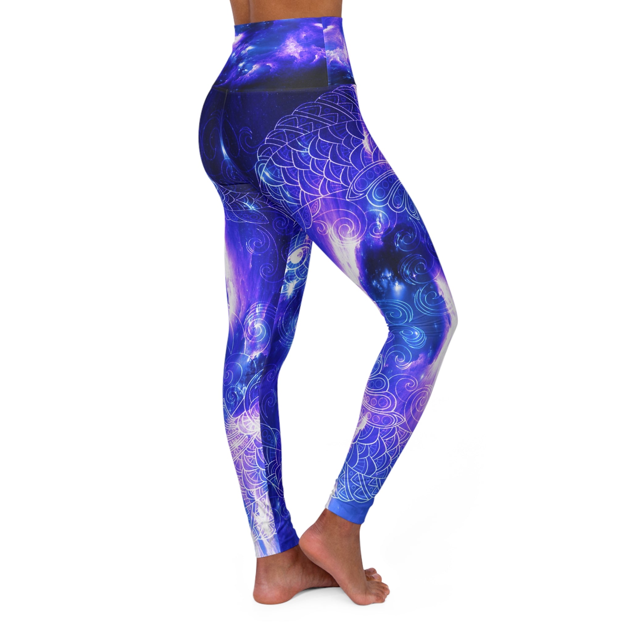 Amethyst Sapphire Koi Dreams High Waisted Yoga Leggings