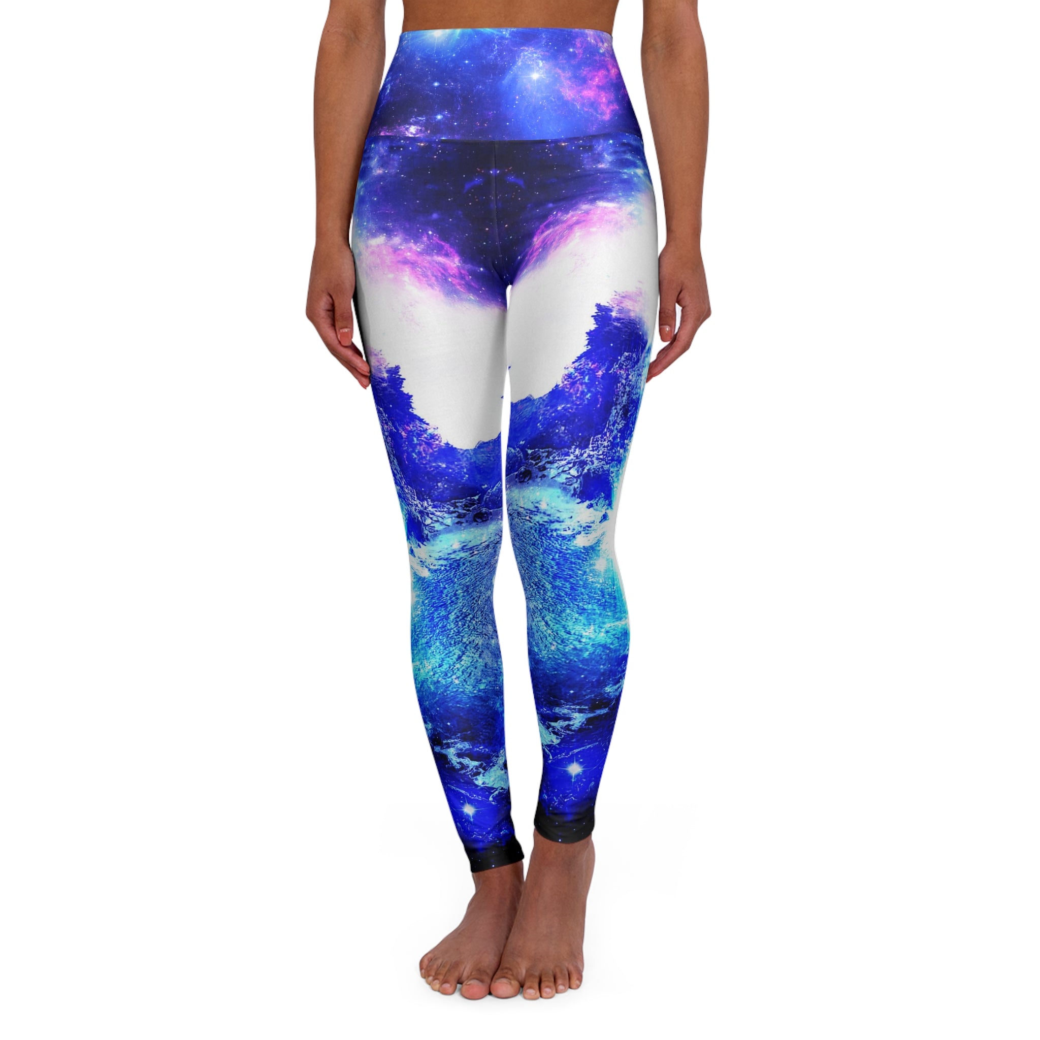 Iridescent Hideaway Cove Dreams High Waisted Yoga Leggings