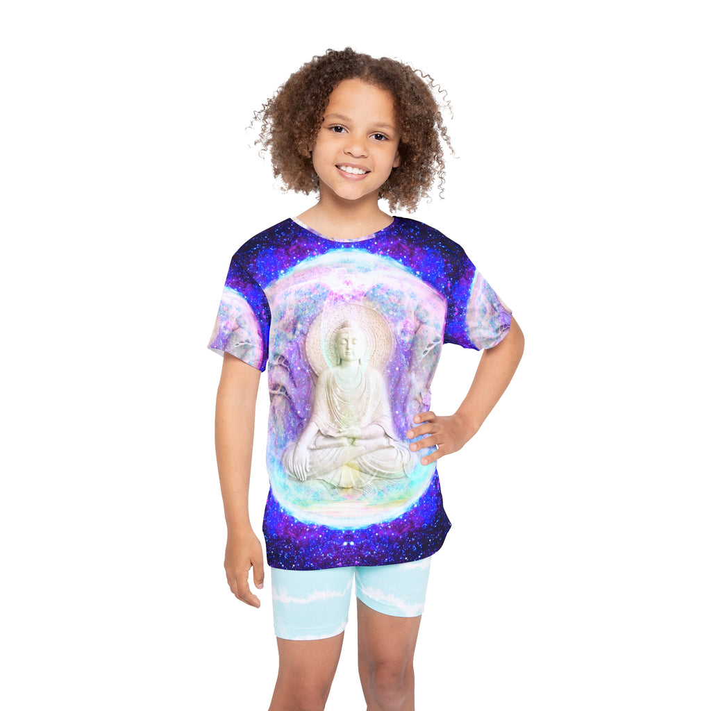 Amen Jin's As the Dark Against My Halo Stillness Meditations Kids Sports Jersey
