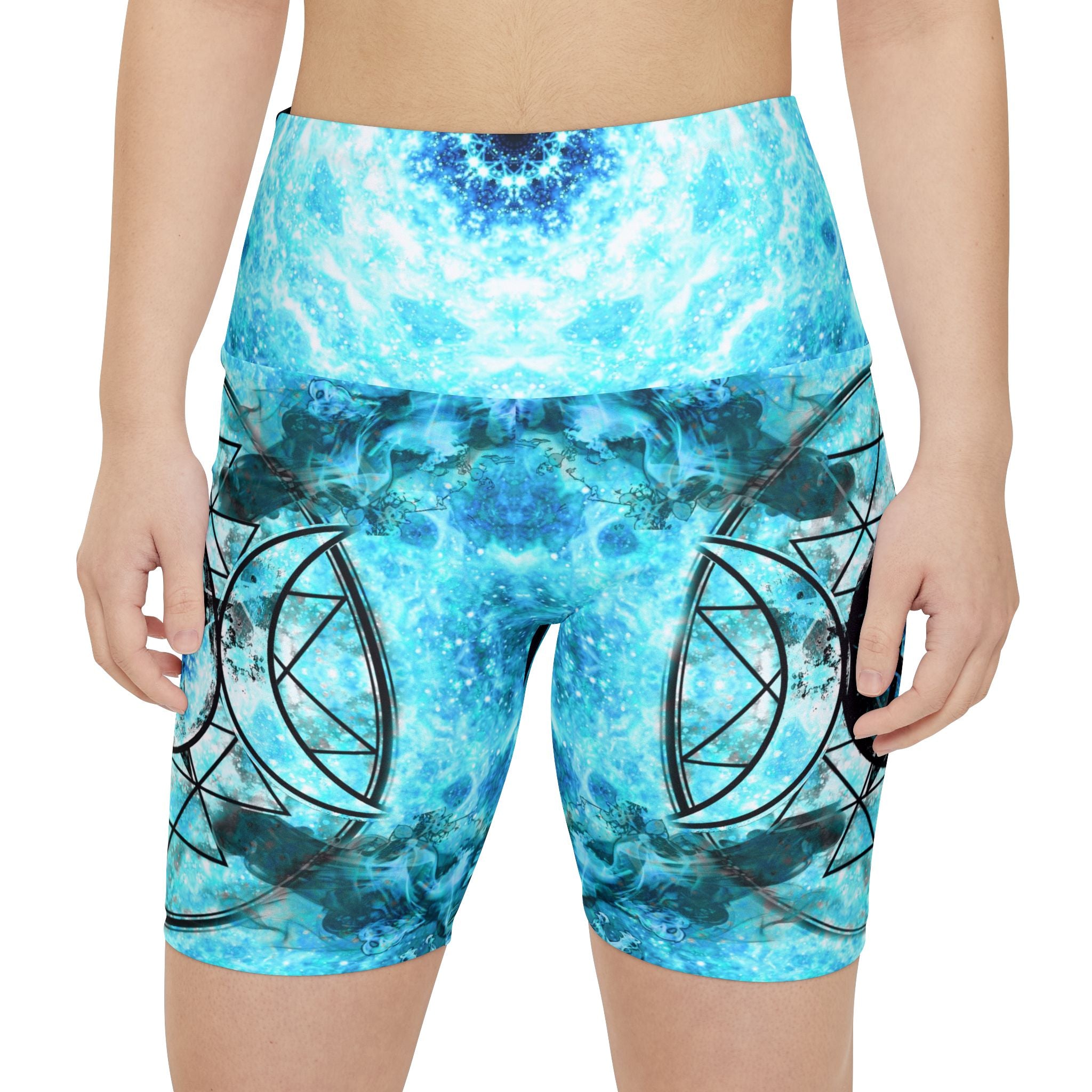 Amen Jin's all the White Horses Triple Goddess Meditations W Workout Shorts