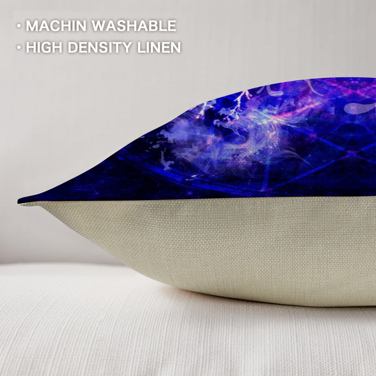 Katerina’s Dragon's Eye Desires Buddha Meditations Linen Throw Pillow 18" x 18" ( 1 Piece ) | Ships from USA