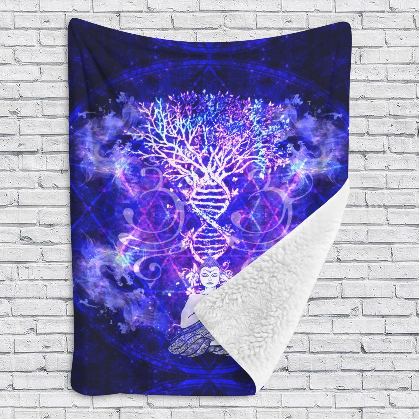 Katerina's Dragon's Eye Desires Buddha Meditations Sherpa Fleece Blanket 60" x 80" | Ships from USA