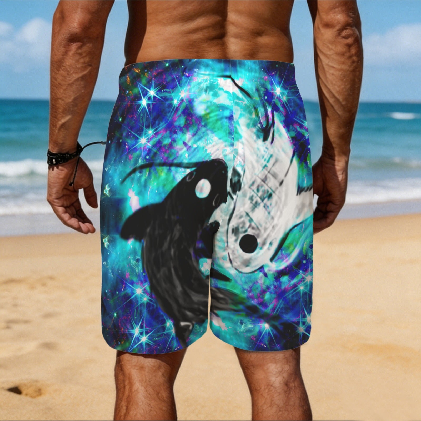 Katerina's Now & Forever Koi Desiresu Men's All Over Print Beach Shorts (Sets 26) | Ships from USA