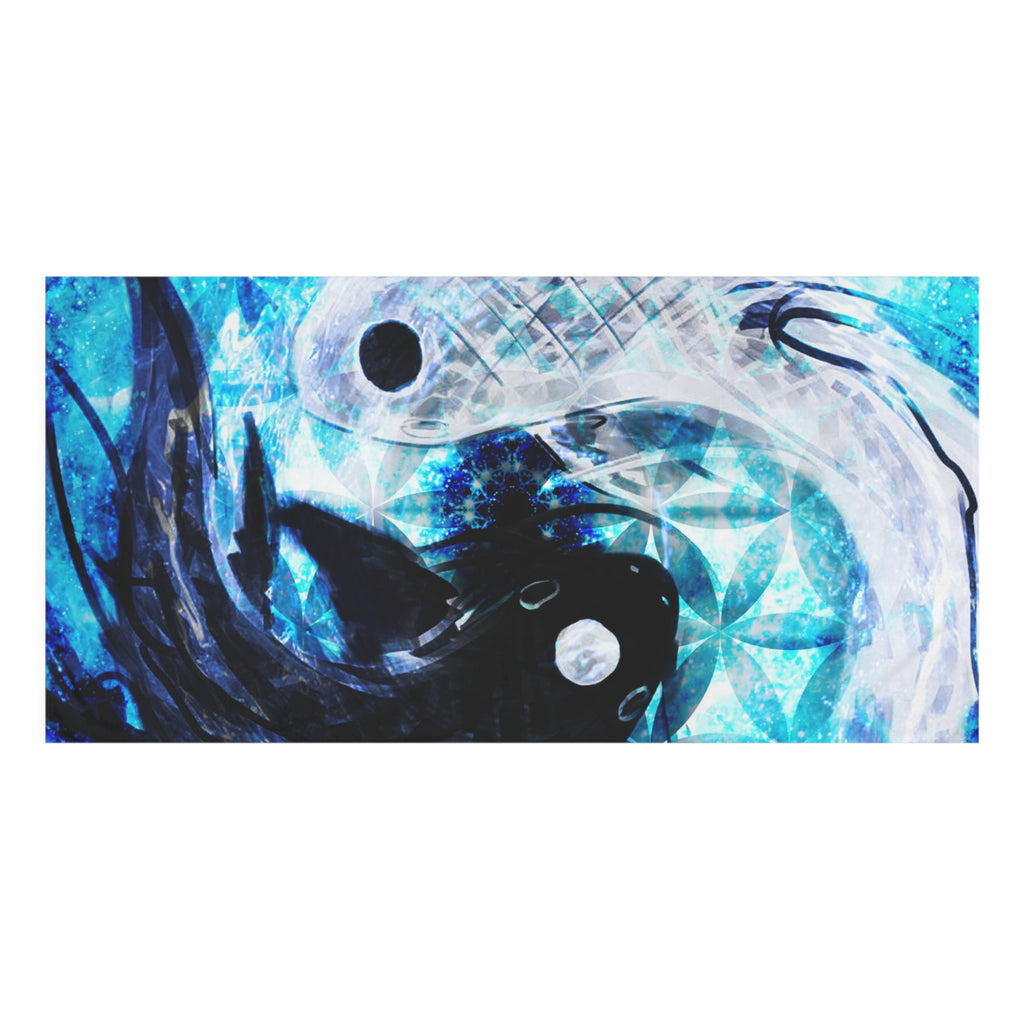 Amen Jin's All the White Horses Koi Meditations Mink-Cotton Towel