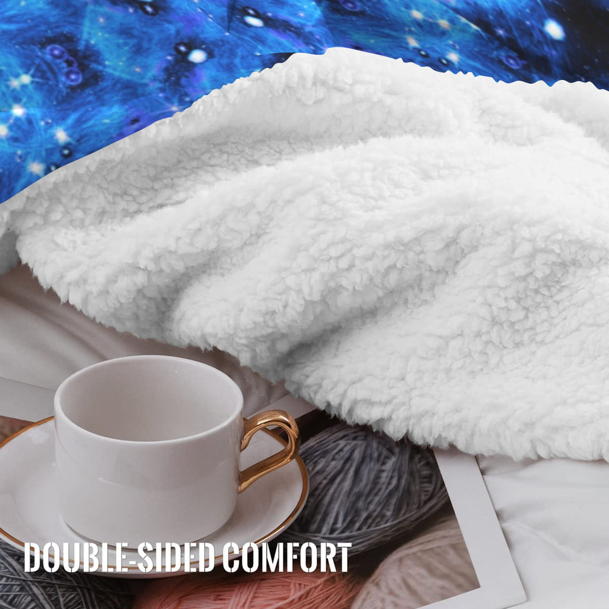 Katerina's Noel Nouvelette Desires Sherpa Fleece Blanket 60" x 80" | Ships from USA