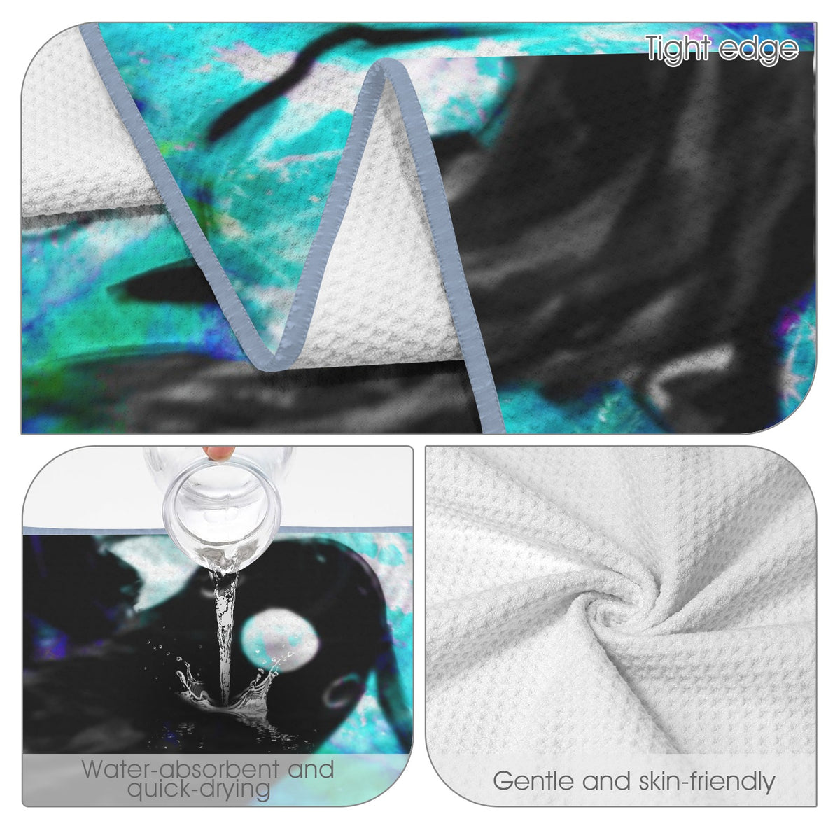 Katerina's Now & Forever Koi Desires Waffle Weave Bath Towel 29" x 58" | Ships from USA
