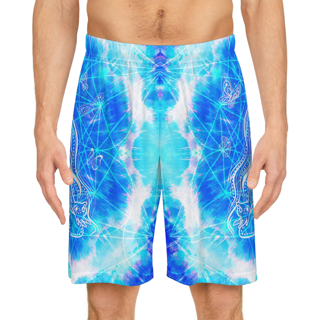 Amen Jin's Blue Sun Cosmic Meditations Basketball Shorts