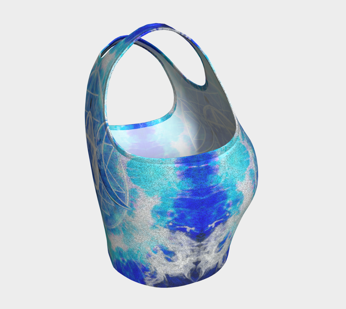 Amen Jin's Blue Sun Triple Goddess Meditations Athletic Crop Top