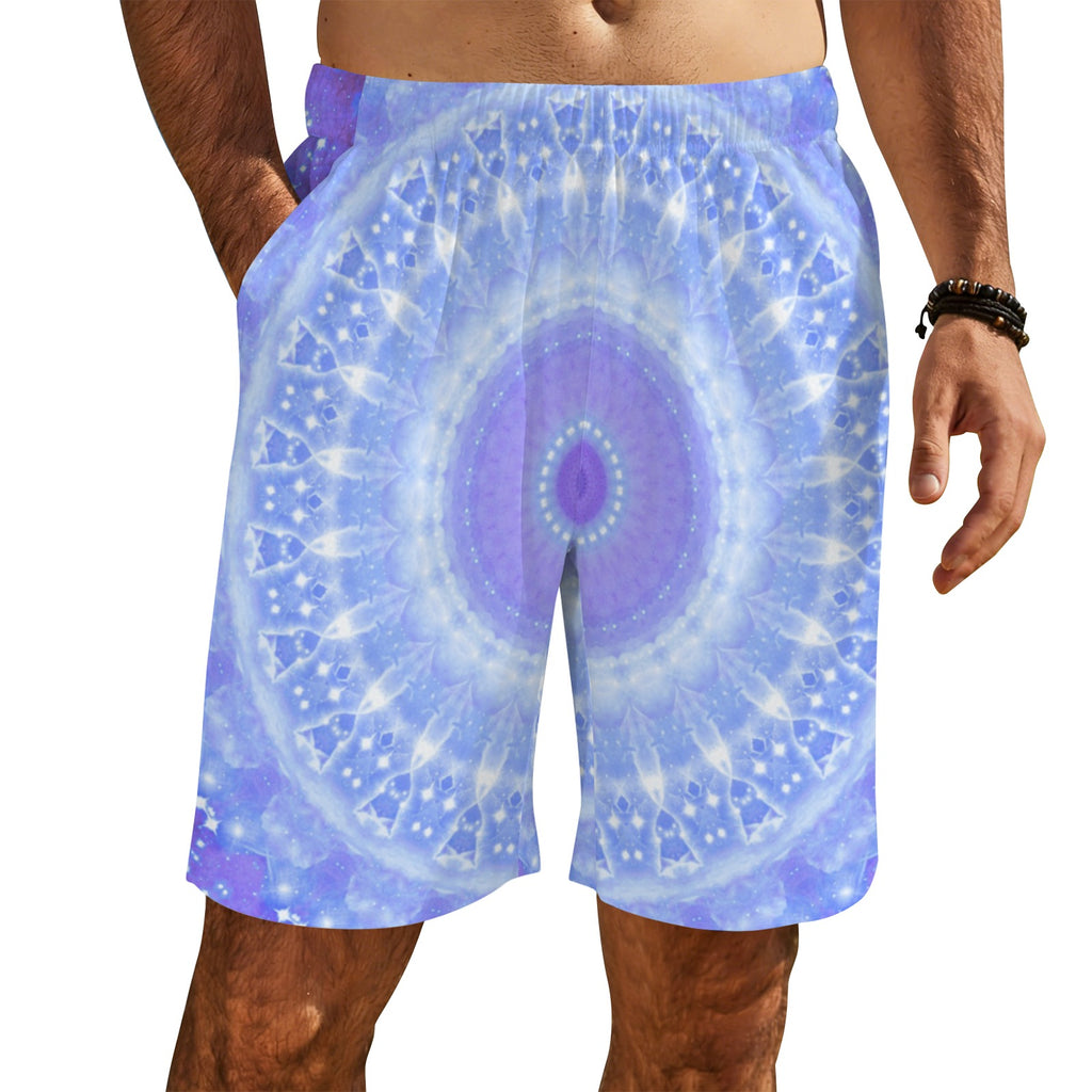 Katerina's Living on a Prayer Desires Men's All Over Print Beach Shorts (Sets 26) | Ships from USA