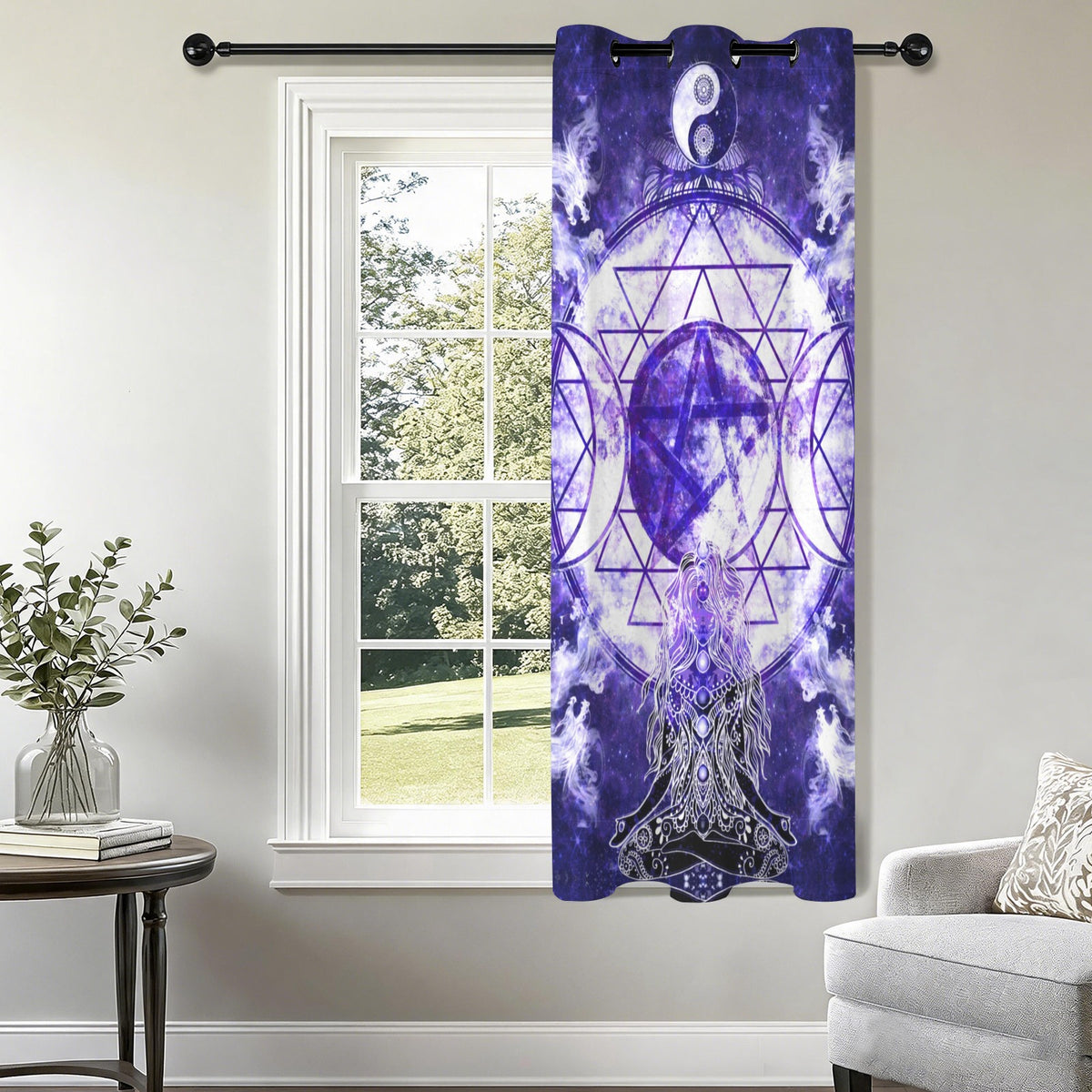 Katerina's Dragon's Eye Magickal Awakening Meditations Grommet Curtain 42" x 63" ( 1 Piece ) | Ships from USA