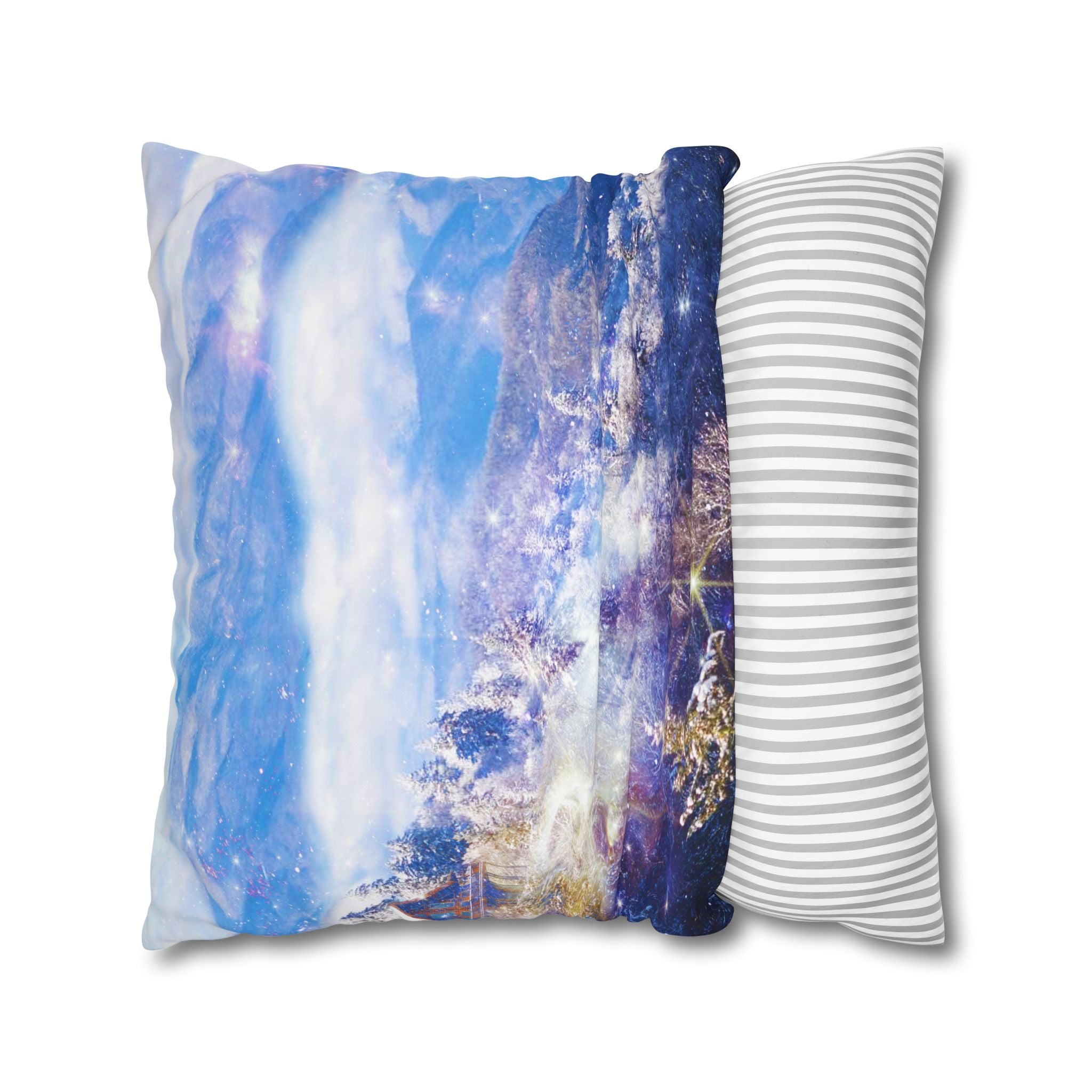 Katerina's Light a Way Smoky Mountain Dreams Square Poly Canvas Pillowcase