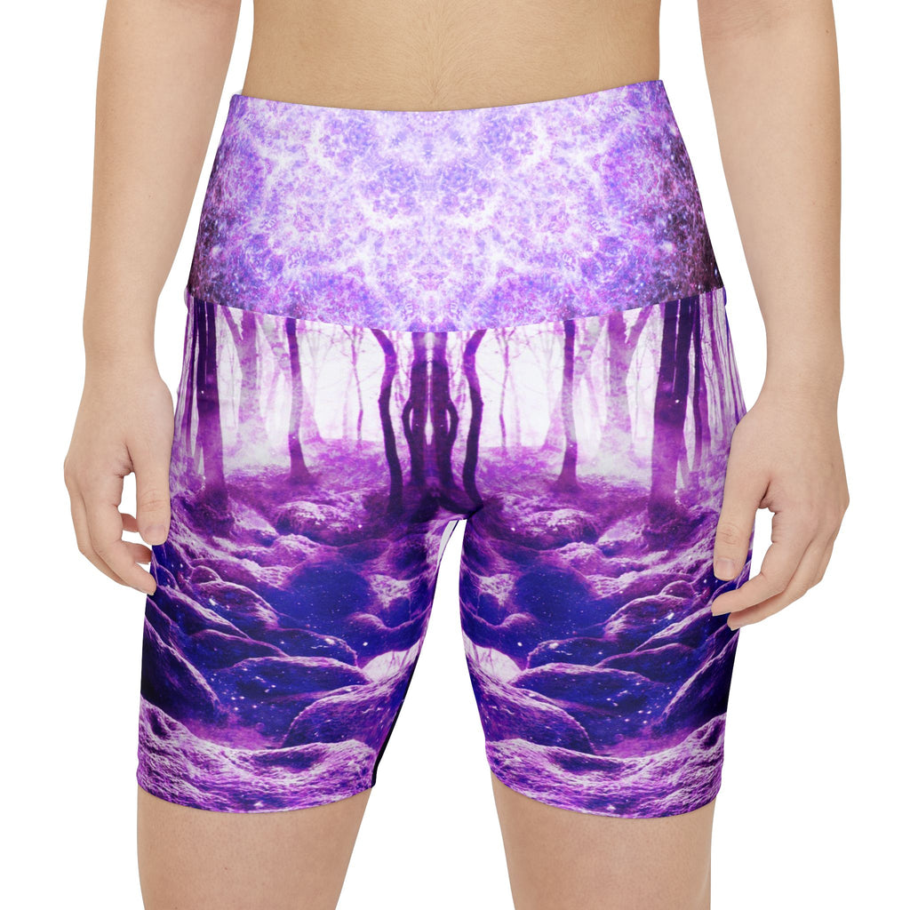 Sahasrara Desires Clearing in the Forest Dreams Women's Workout Shorts