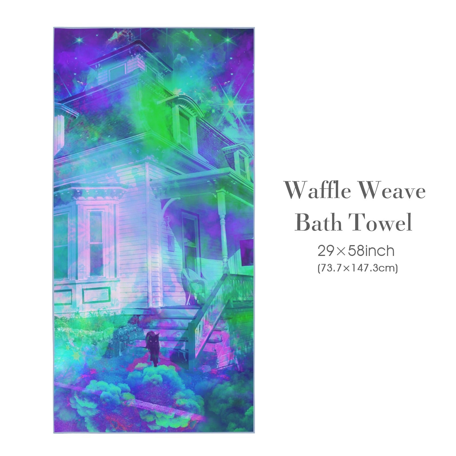 Katerina's Now & Forever Hocus Pocus Desires Waffle Weave Bath Towel 29" x 58" | Ships from USA