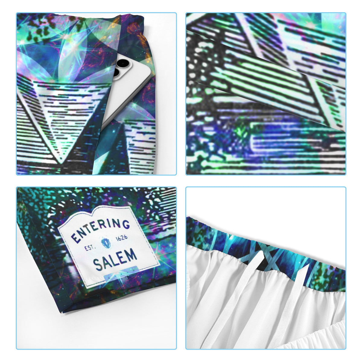 Katerina's Now & Forever Salem Witch Meditations Men's All Over Print Beach Shorts (Sets 26) | Ships from USA