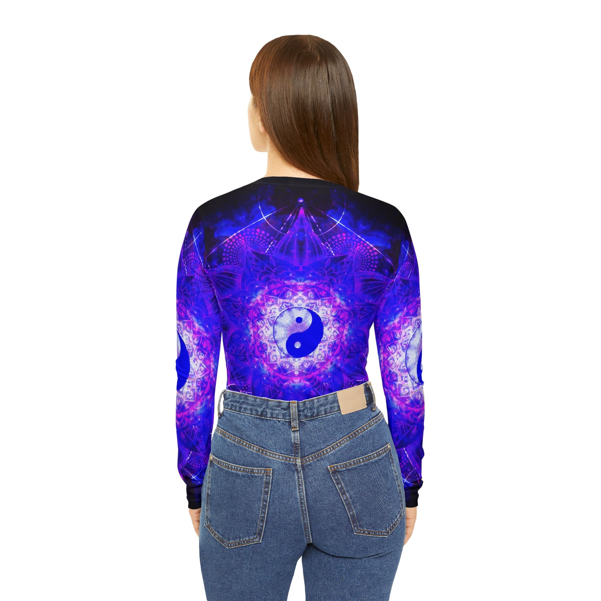 Ajna Yin Yang Meditations Long Sleeve V-neck Shirt