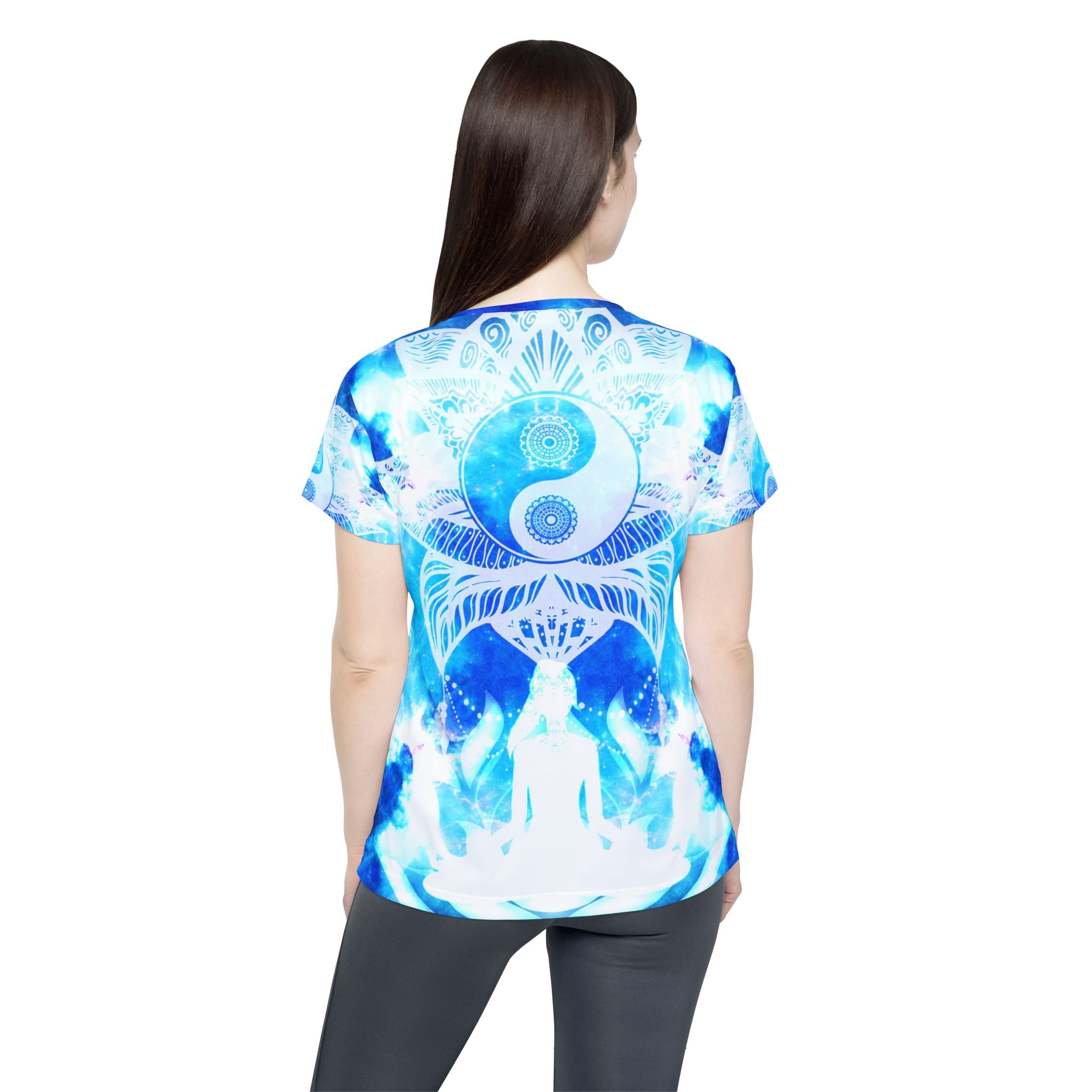 Amen Jin's Mandala of Dragon Fire Lotus Meditations Women's Sports Jersey