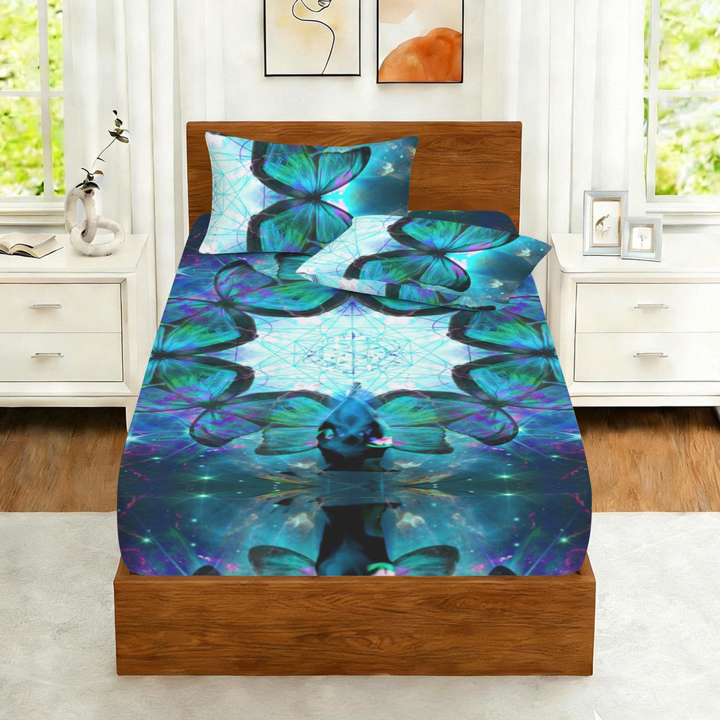 Katerina's Now & Forever Metamorphosis Meditations Twin Bedding Set (Fitted Sheet + Pillowcases) | Ships from USA